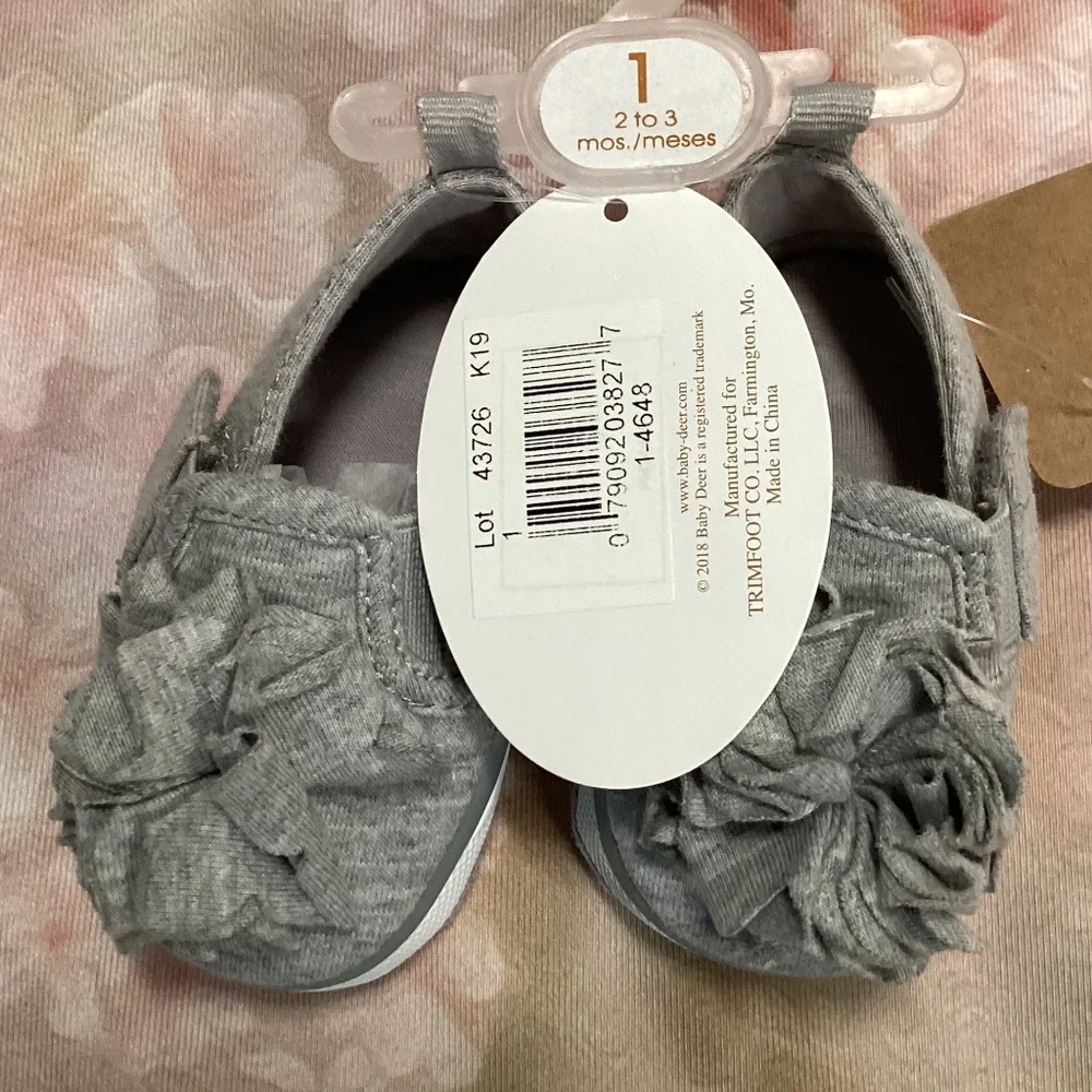3pk Baby Girl Crib Shoes NWT 2-3 mos.